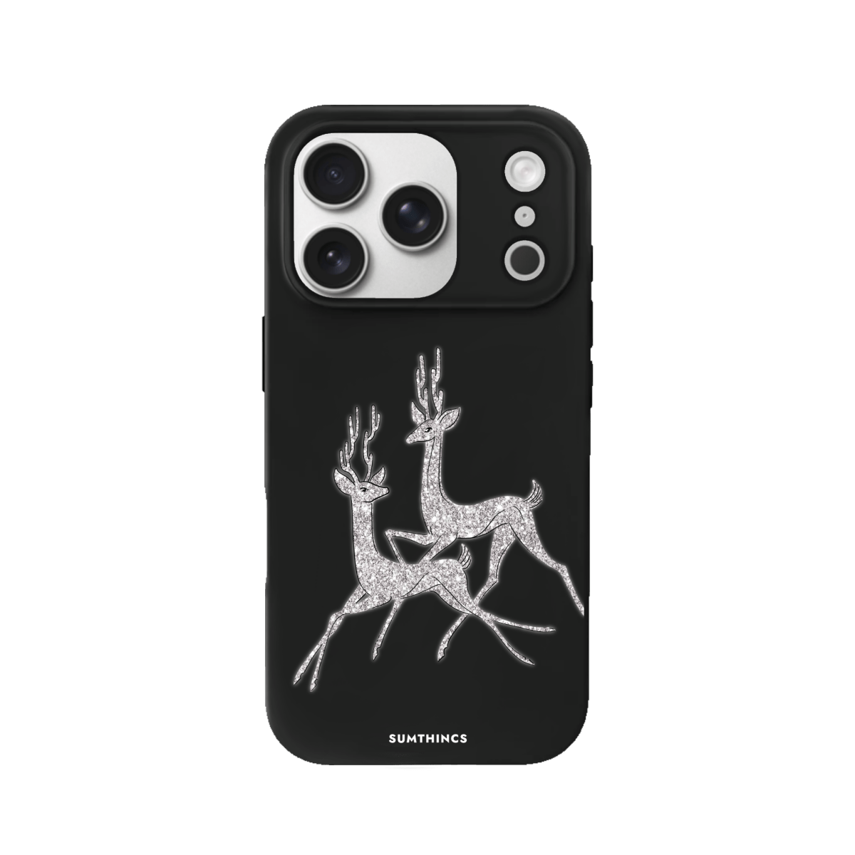iPhone 17 Pro Disco Deers Premium Telefon Kılıfı Siyah - SUMTHINCS