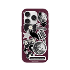 iPhone 17 Pro Disco Stickers Premium Telefon Kılıfı Bordo - SUMTHINCS