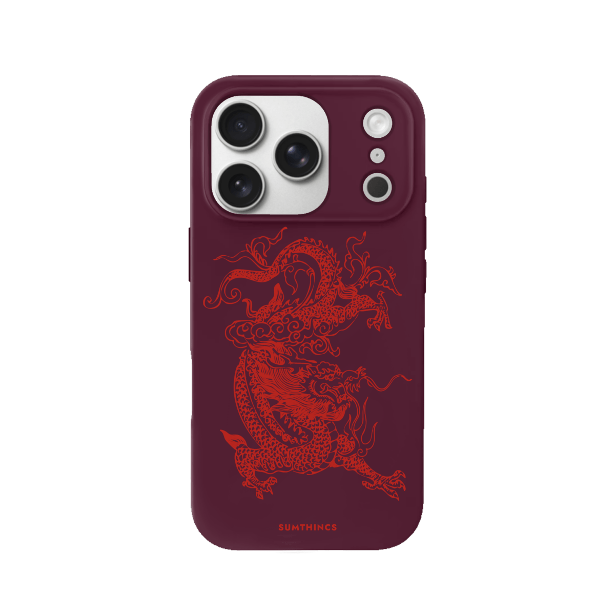 iPhone 17 Pro Dragon Premium Telefon Kılıfı Bordo - SUMTHINCS