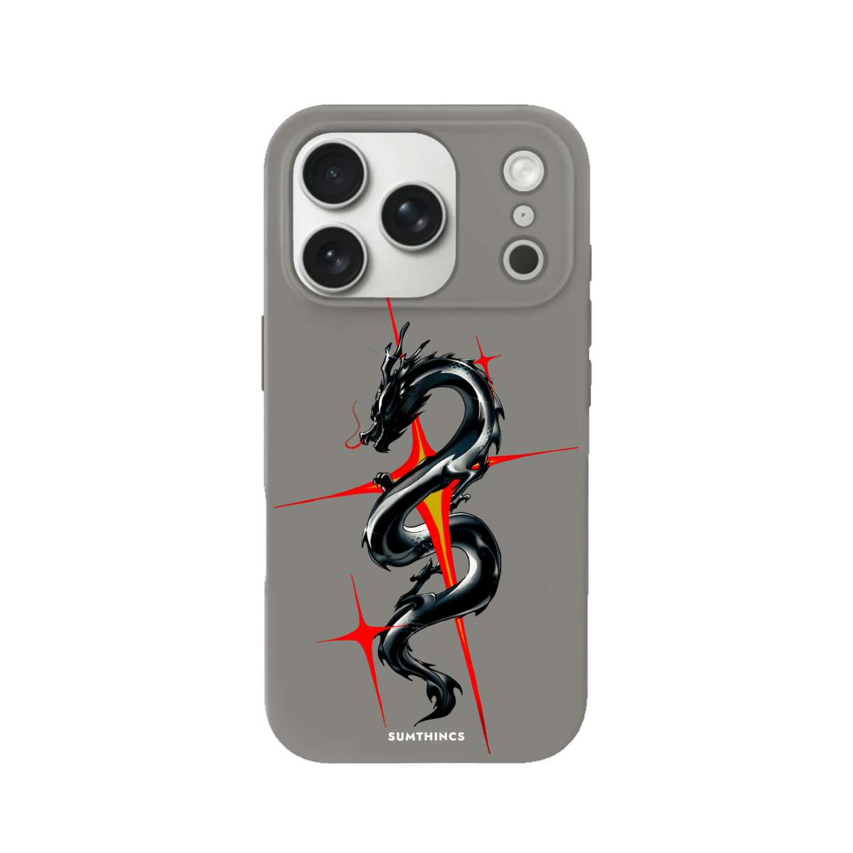 iPhone 17 Pro Dragonflare Premium Telefon Kılıfı Gri - SUMTHINCS