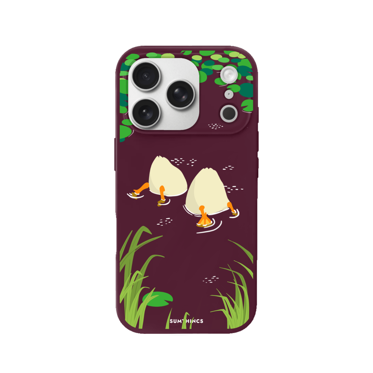 iPhone 17 Pro Ducks Premium Telefon Kılıfı Bordo - SUMTHINCS