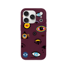 iPhone 17 Pro Eye Stickers Premium Telefon Kılıfı Bordo - SUMTHINCS
