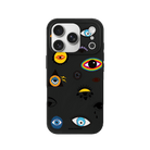 iPhone 17 Pro Eye Stickers Premium Telefon Kılıfı Siyah - SUMTHINCS