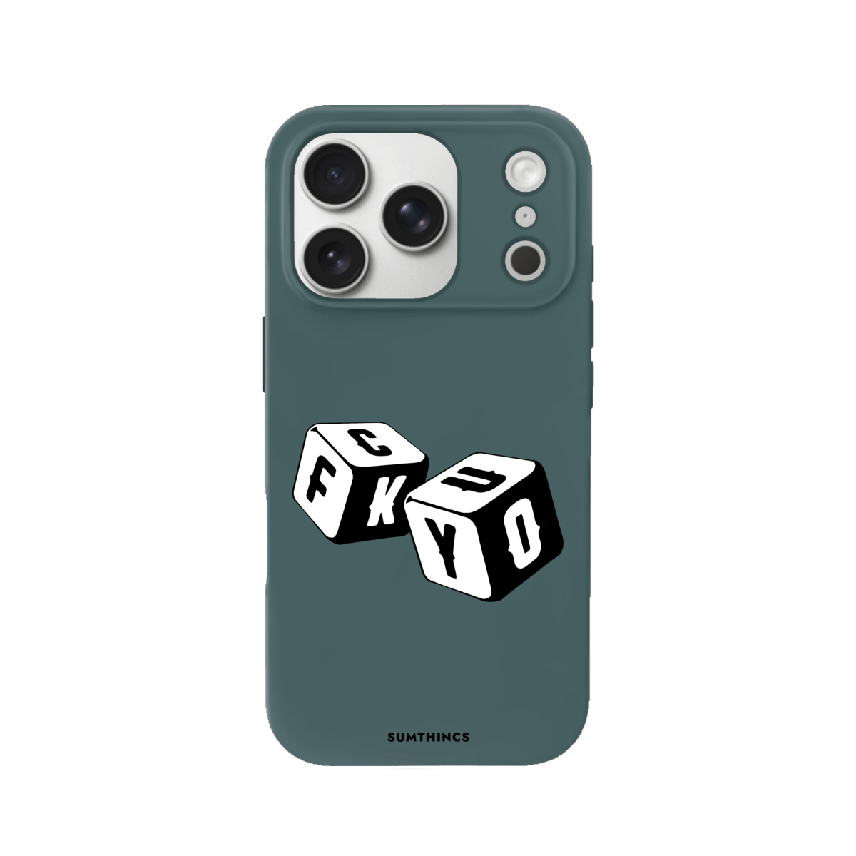 iPhone 17 Pro Fck You Premium Telefon Kılıfı Kaktüs Yeşili - SUMTHINCS