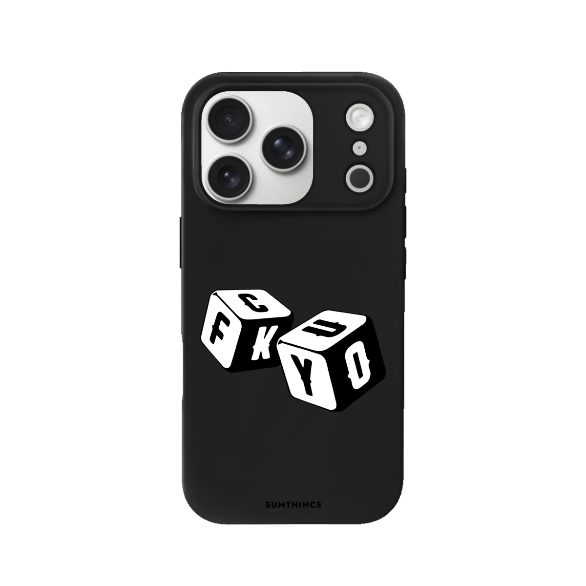 iPhone 17 Pro Fck You Premium Telefon Kılıfı Siyah - SUMTHINCS