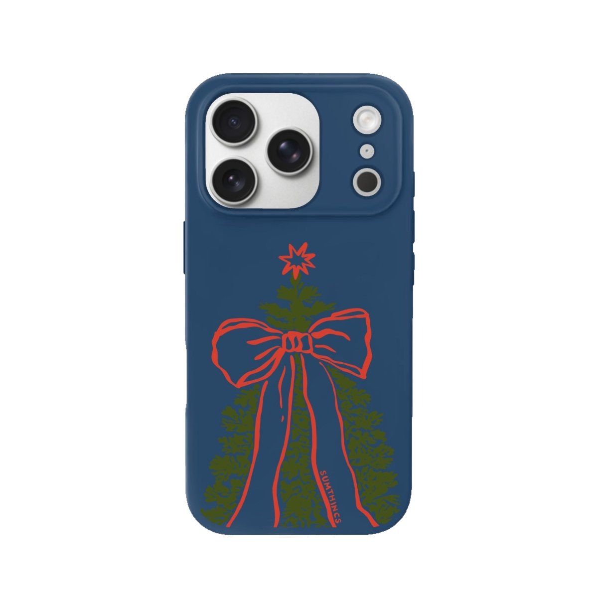 iPhone 17 Pro Festive Ribbon Premium Telefon Kılıfı Pasifik Mavi - SUMTHINCS