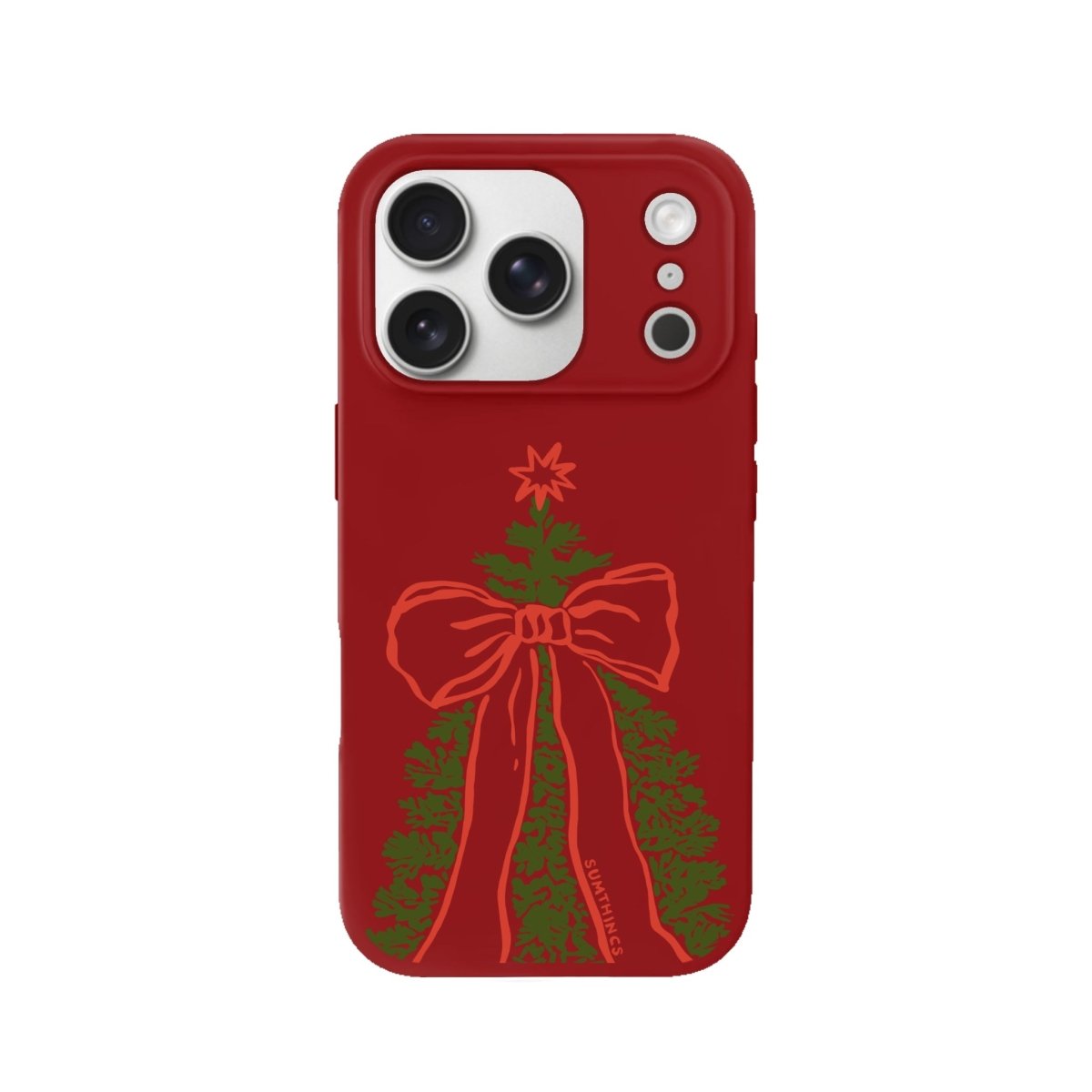 iPhone 17 Pro Festive Ribbon Premium Telefon Kılıfı Kırmızı - SUMTHINCS