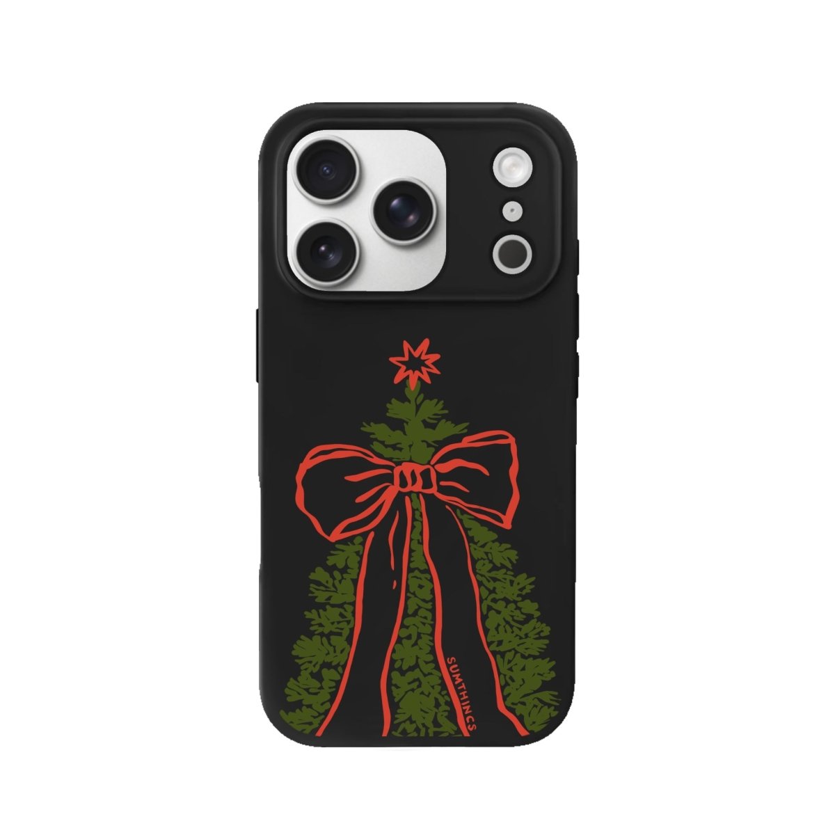 iPhone 17 Pro Festive Ribbon Premium Telefon Kılıfı Siyah - SUMTHINCS