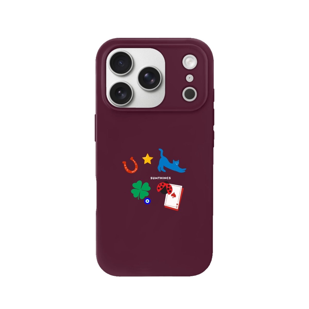 iPhone 17 Pro Fortune Premium Telefon Kılıfı Bordo - SUMTHINCS