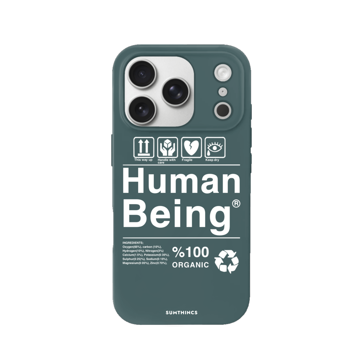 iPhone 17 Pro Human Being Premium Telefon Kılıfı Kaktüs Yeşili - SUMTHINCS