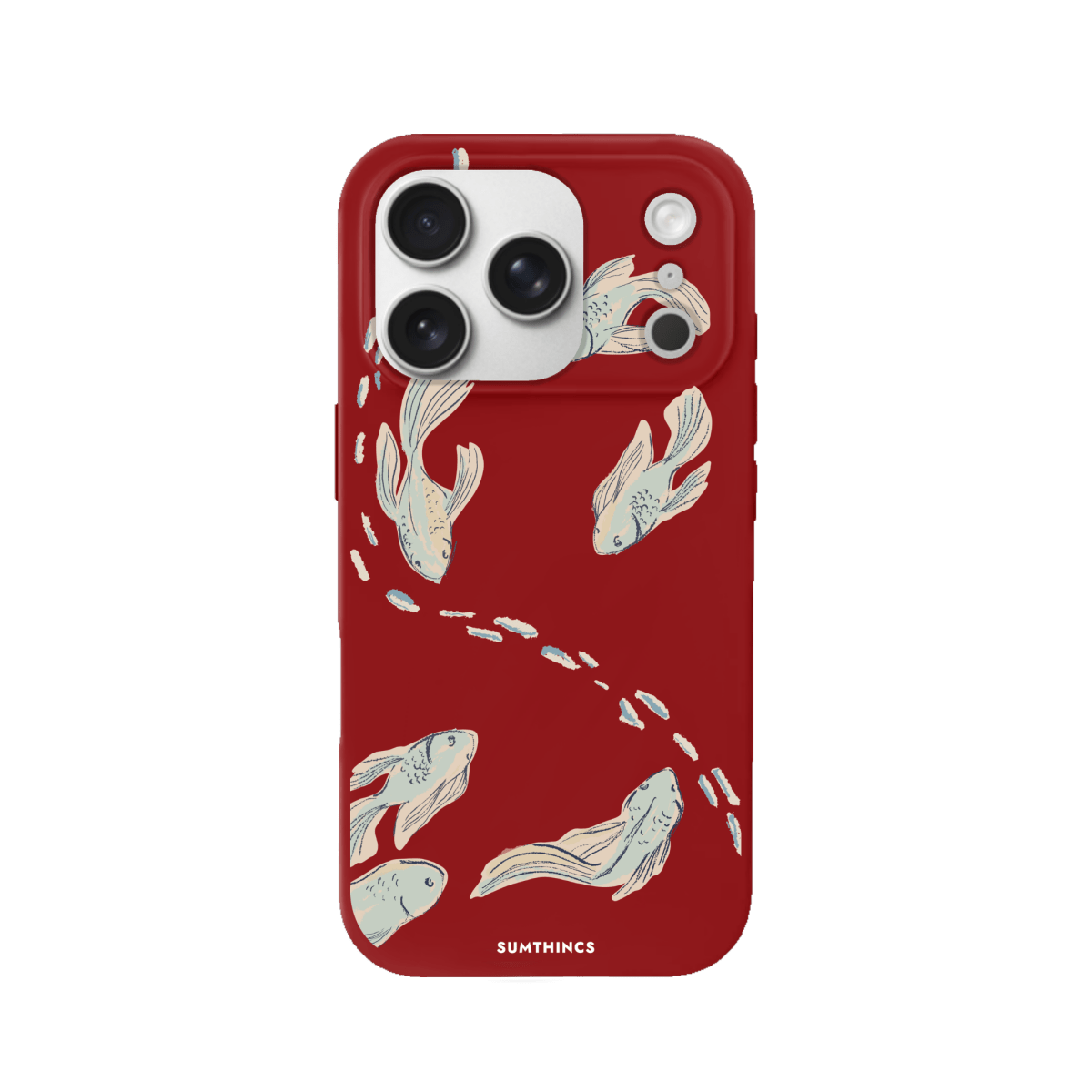 iPhone 17 Pro Koi Fish Premium Telefon Kılıfı Kırmızı - SUMTHINCS