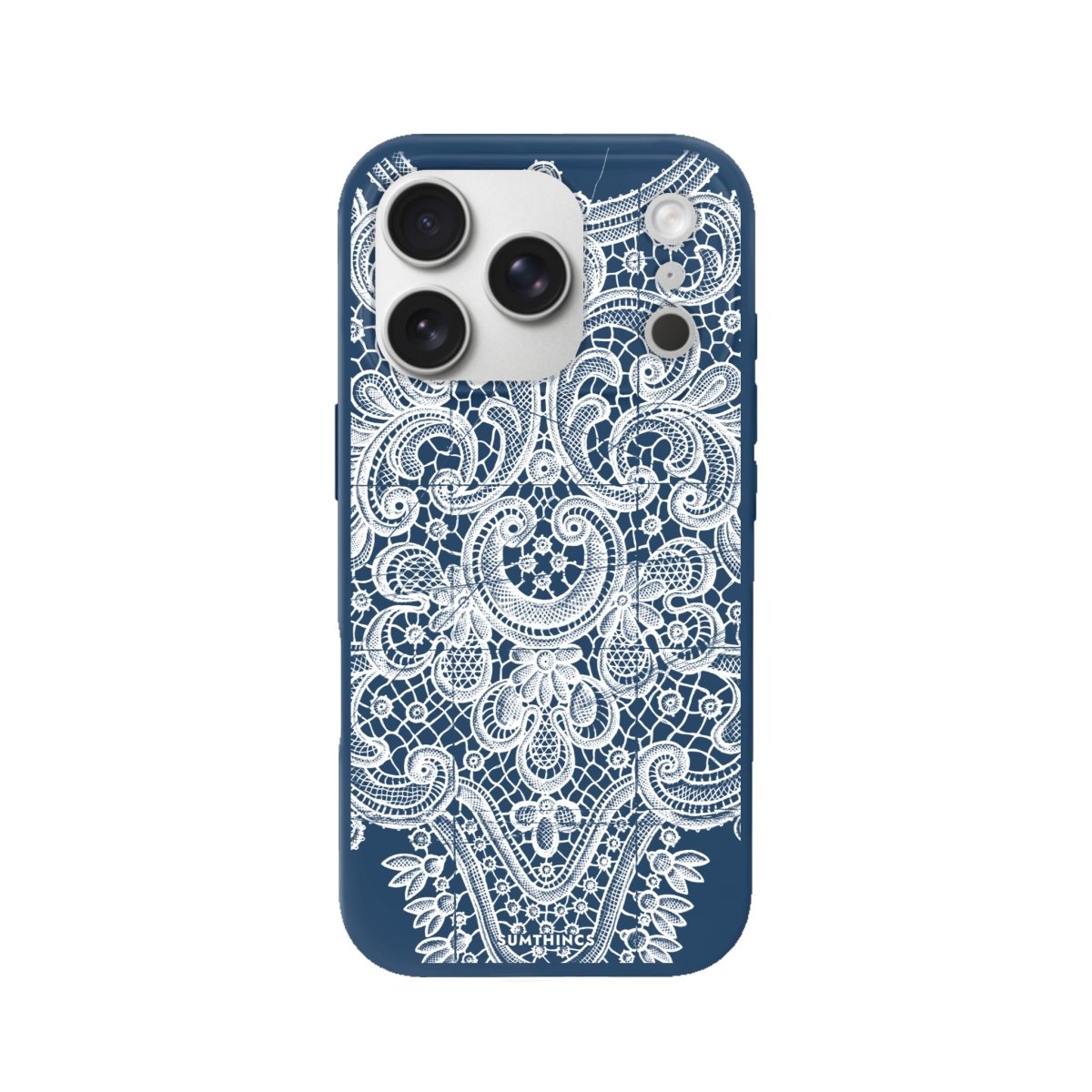 iPhone 17 Pro Lacework Premium Telefon Kılıfı Pasifik Mavi - SUMTHINCS