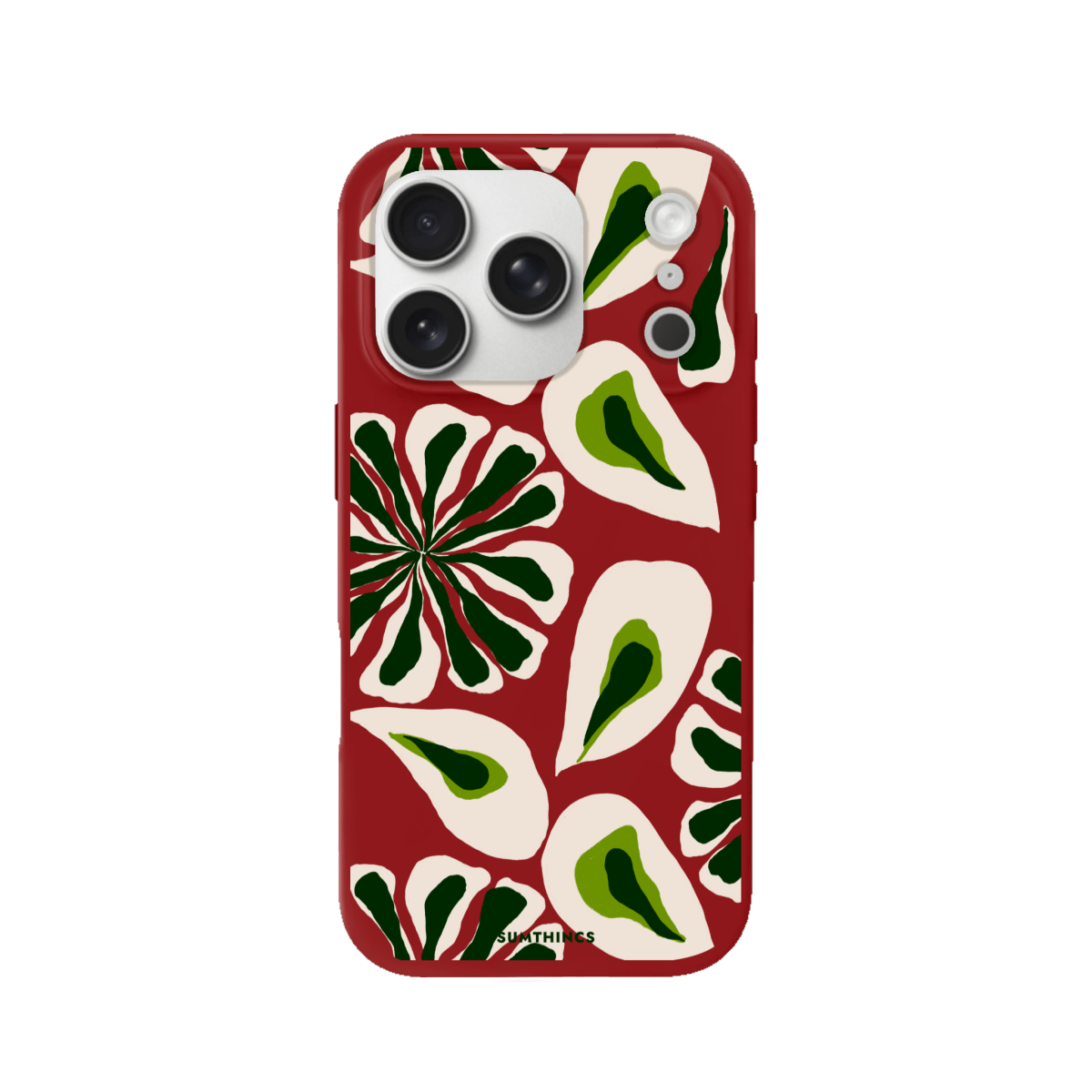 iPhone 17 Pro Leafs Premium Telefon Kılıfı Kırmızı - SUMTHINCS