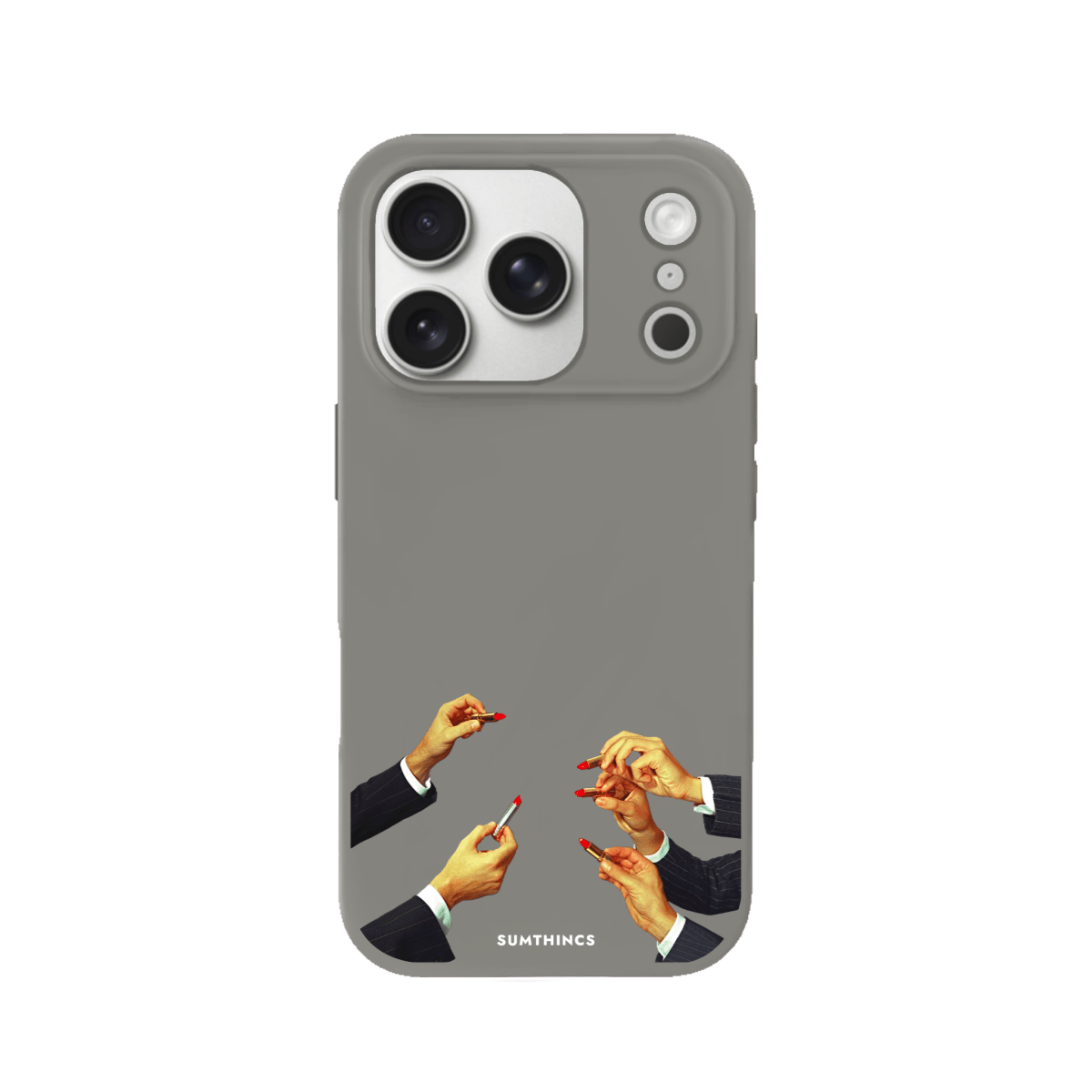 iPhone 17 Pro Lipstick Premium Telefon Kılıfı Gri - SUMTHINCS