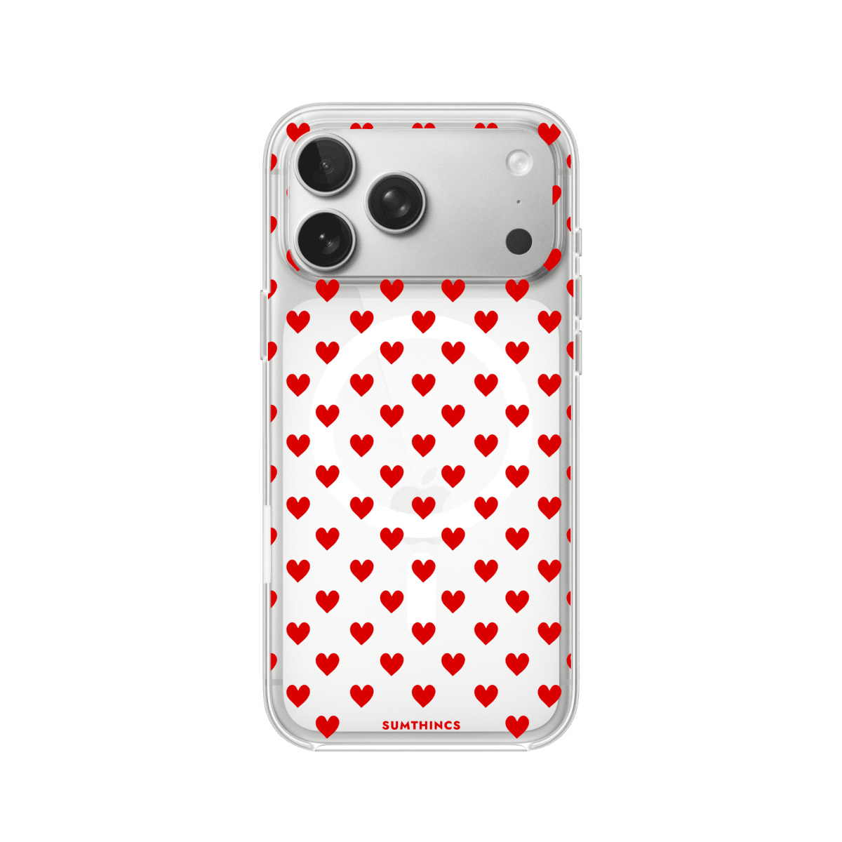 iPhone 17 Pro Little Hearts Clear Magsafe Telefon Kılıfı - SUMTHINCS