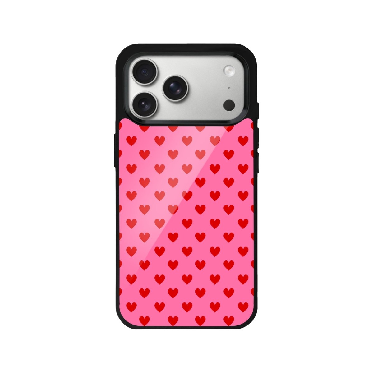iPhone 17 Pro Little Hearts Glossy Cam Telefon Kılıfı - Sumthincs
