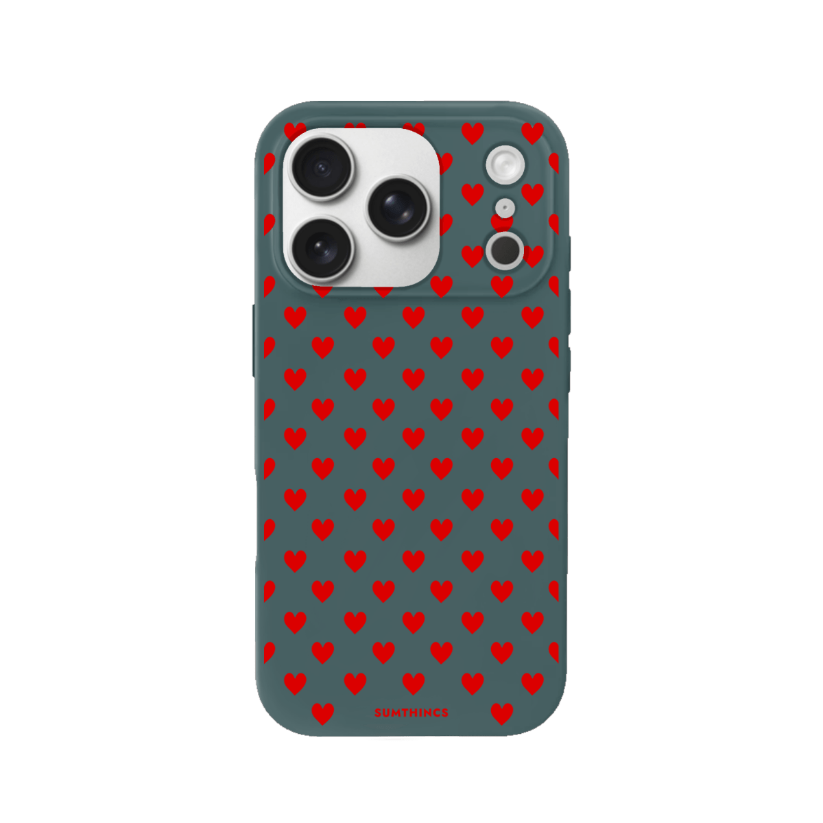 iPhone 17 Pro Little Hearts Premium Telefon Kılıfı Kaktüs Yeşili - SUMTHINCS