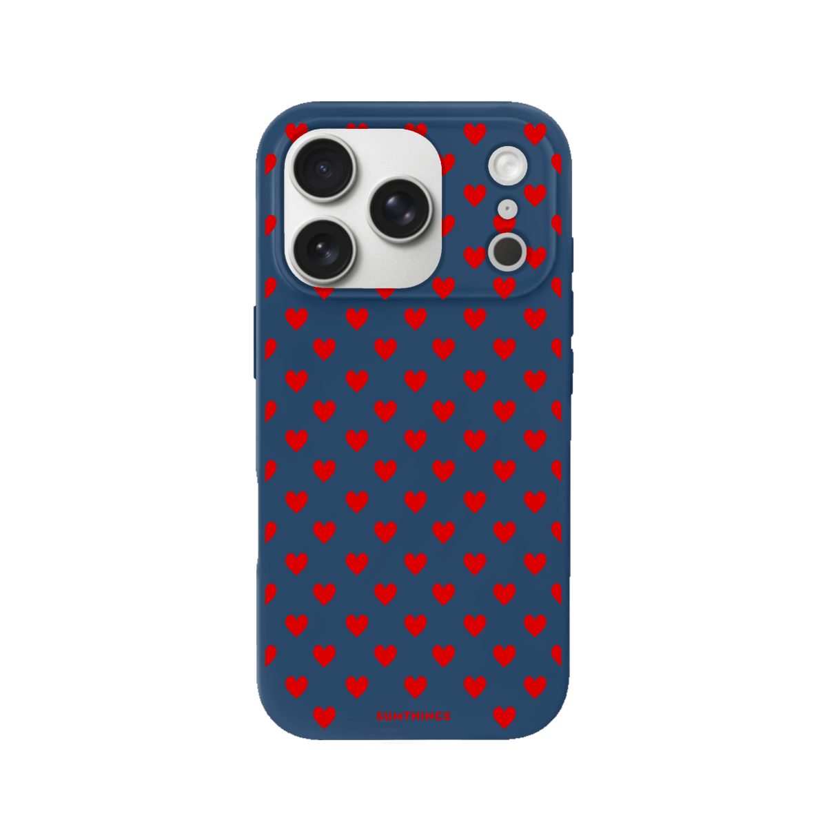 iPhone 17 Pro Little Hearts Premium Telefon Kılıfı Pasifik Mavi - SUMTHINCS