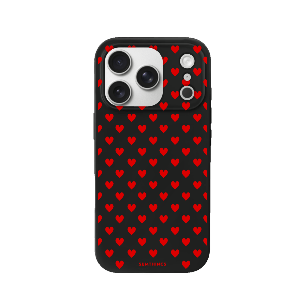 iPhone 17 Pro Little Hearts Premium Telefon Kılıfı Siyah - SUMTHINCS