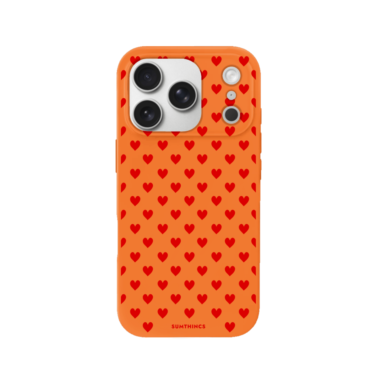 iPhone 17 Pro Little Hearts Premium Telefon Kılıfı Turuncu - SUMTHINCS