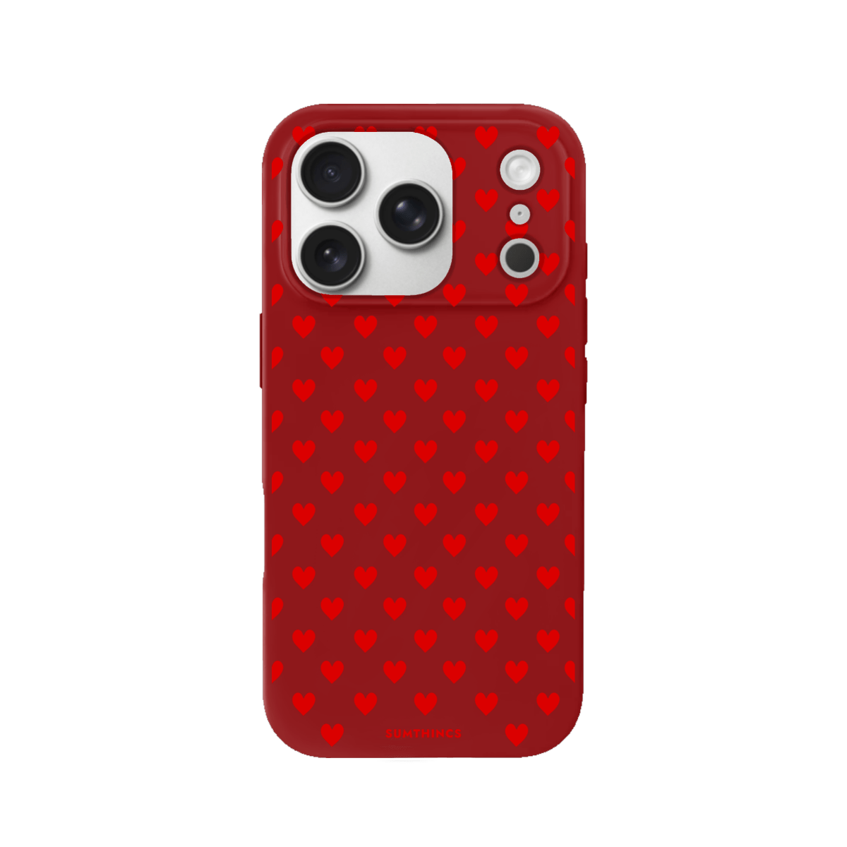 iPhone 17 Pro Little Hearts Premium Telefon Kılıfı Kırmızı - SUMTHINCS