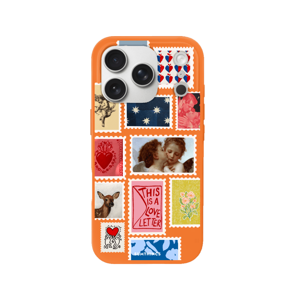 iPhone 17 Pro Love Letter Premium Telefon Kılıfı Turuncu - SUMTHINCS