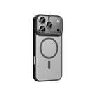 iPhone 17 Pro MagSafe Metal Kamera Standlı Silikon PC Kılıf Siyah - SUMTHINCS