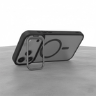 iPhone 17 Pro MagSafe Metal Kamera Standlı Silikon PC Kılıf Siyah - SUMTHINCS