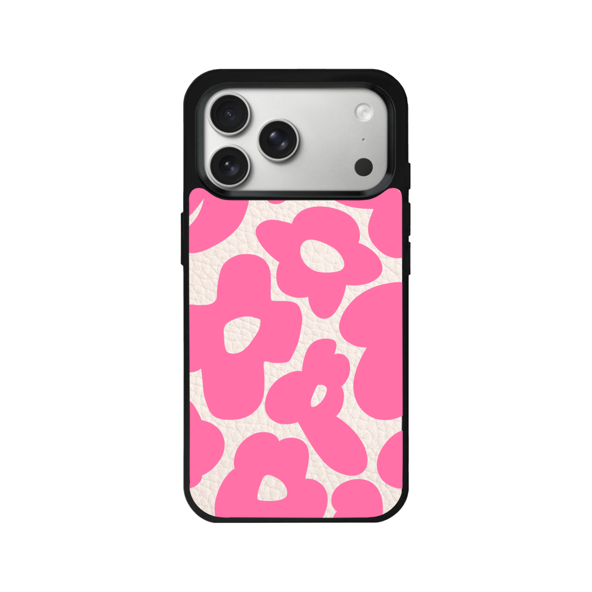 iPhone 17 Pro Max Daisy Pop Leather Deri Telefon Kılıfı Bej - SUMTHINCS