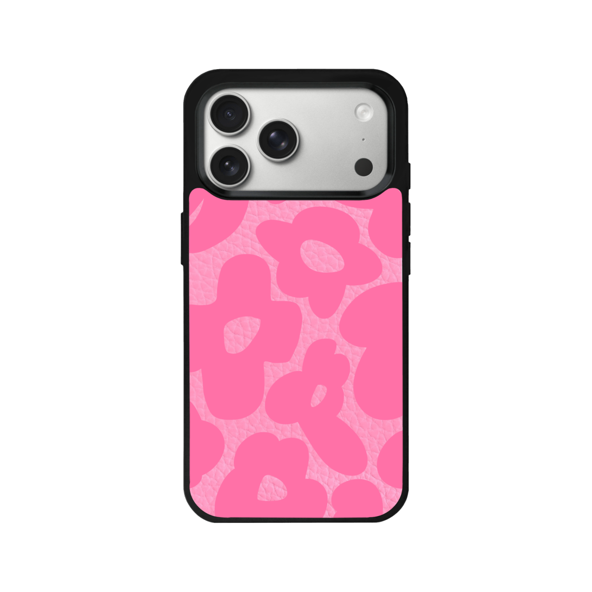 iPhone 17 Pro Max Daisy Pop Leather Deri Telefon Kılıfı Pembe - SUMTHINCS