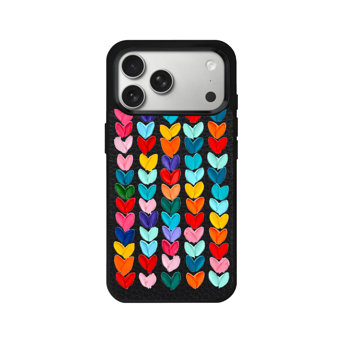 iPhone 17 Pro Max Lovestorm Leather Vegan Deri Telefon Kılıfı Siyah - SUMTHINCS