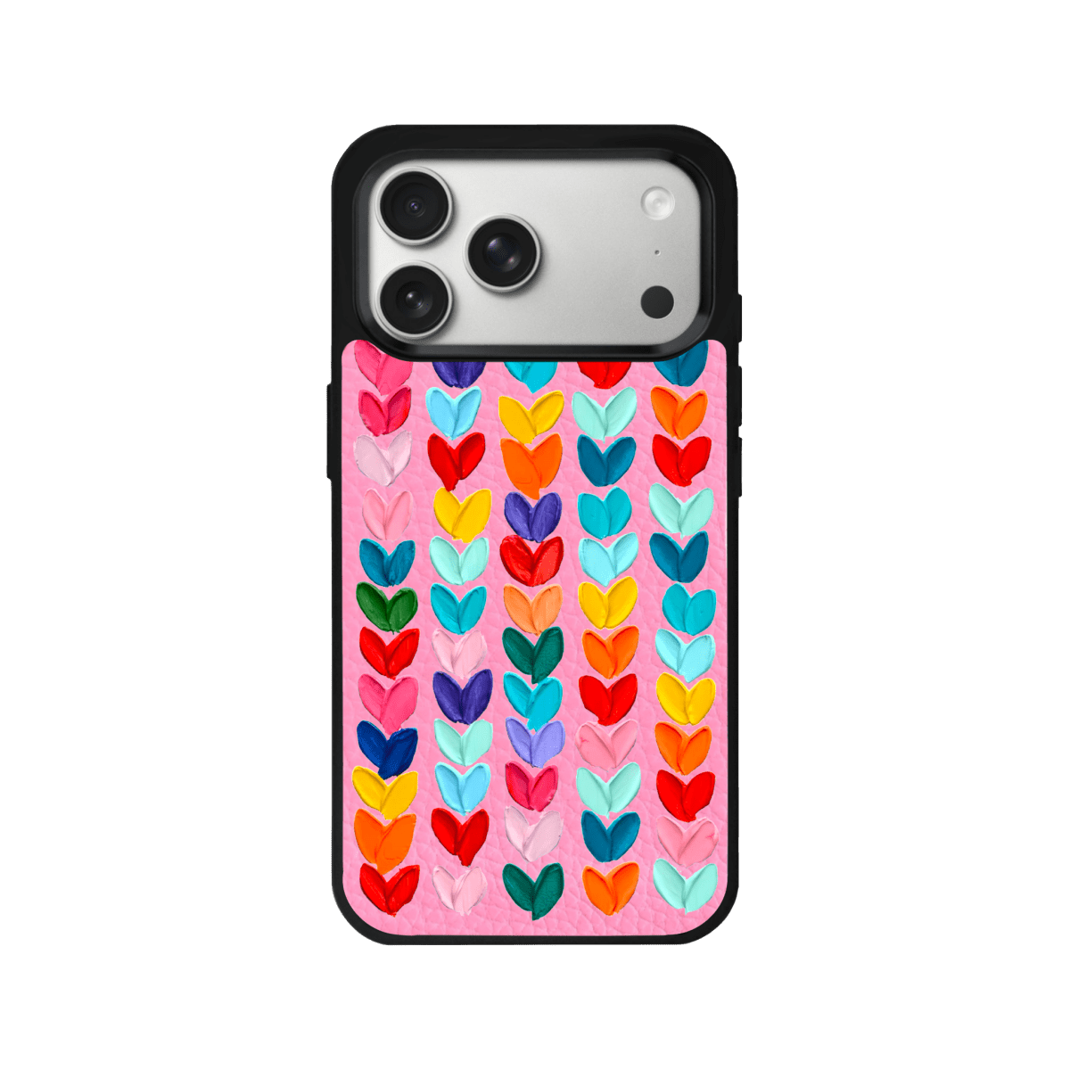 iPhone 17 Pro Max Lovestorm Leather Vegan Deri Telefon Kılıfı Pembe - SUMTHINCS