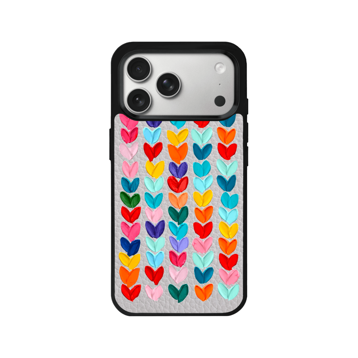 iPhone 17 Pro Max Lovestorm Leather Vegan Deri Telefon Kılıfı Gri - SUMTHINCS