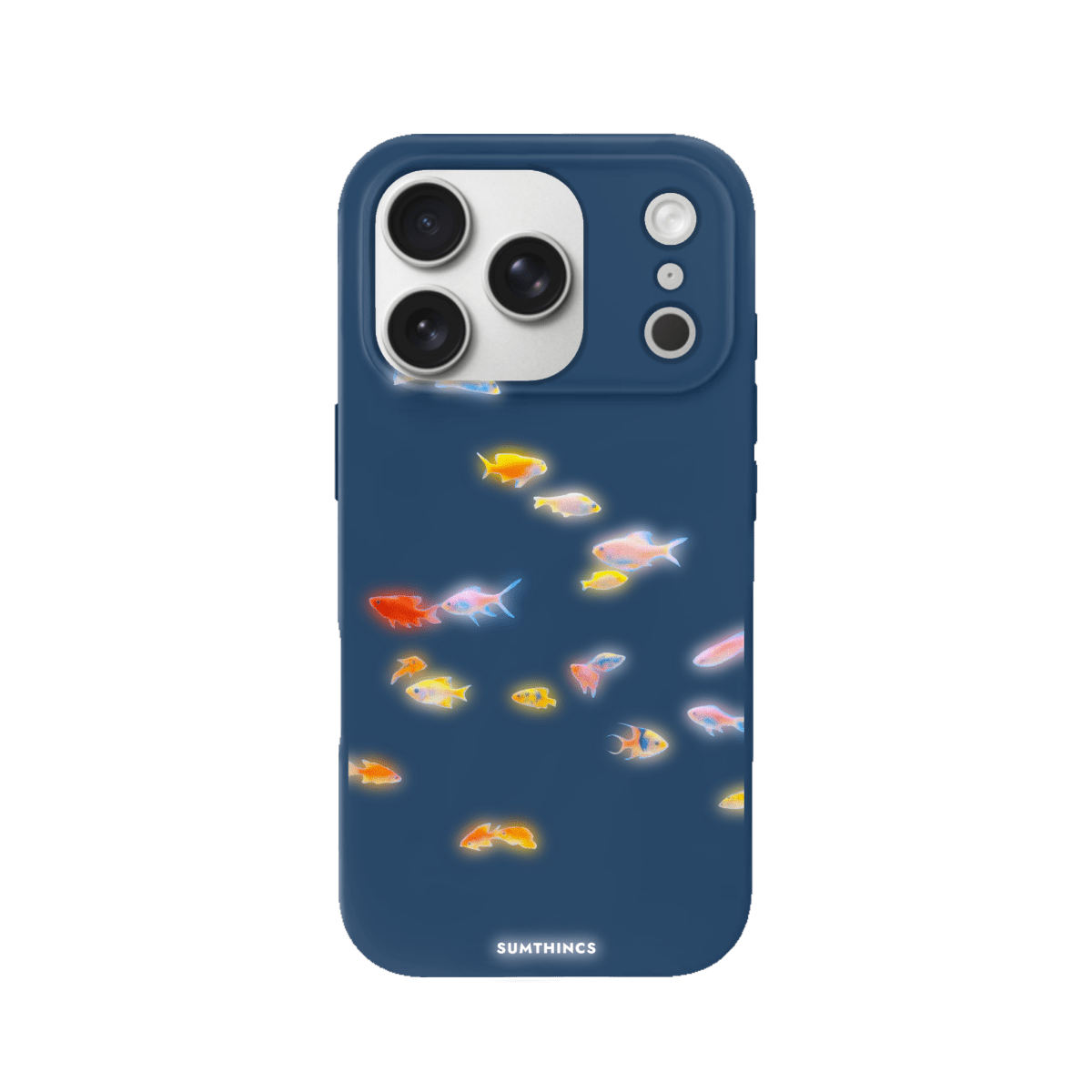 iPhone 17 Pro Max Neon Fish Premium Telefon Kılıfı Pasifik Mavi - SUMTHINCS