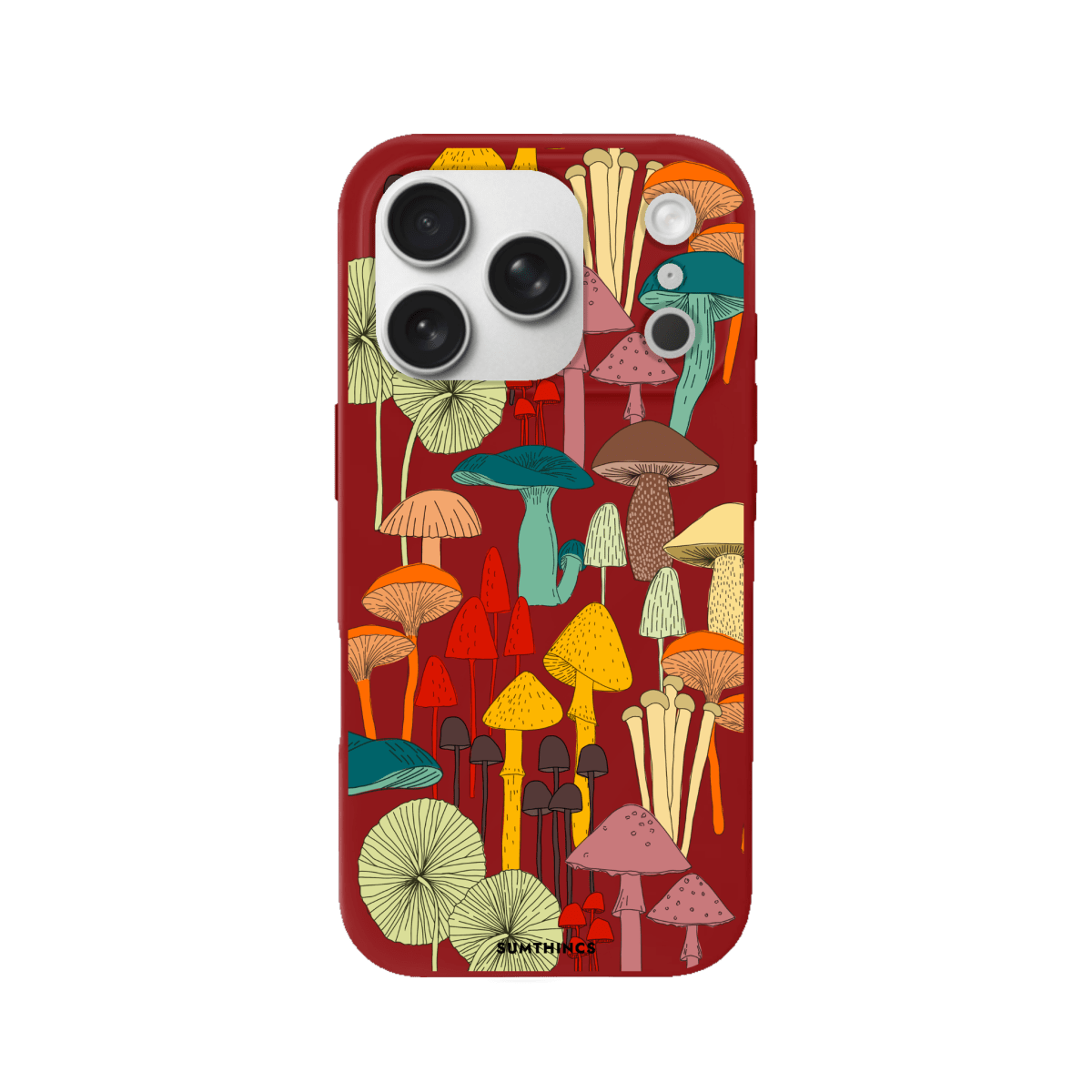 iPhone 17 Pro Mushrooms Premium Telefon Kılıfı Kırmızı - SUMTHINCS