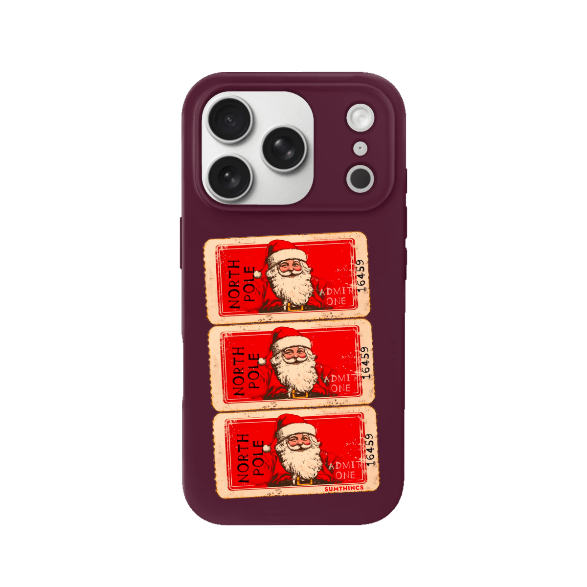 iPhone 17 Pro Northpole Ticket Premium Telefon Kılıfı Bordo - SUMTHINCS