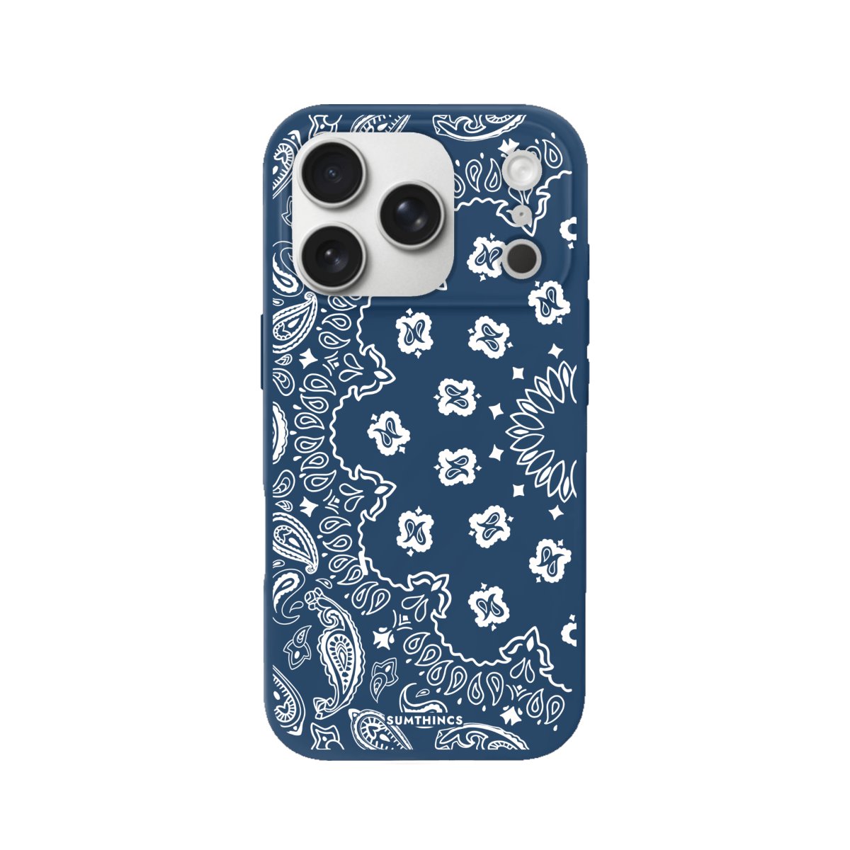 iPhone 17 Pro Paisley Premium Telefon Kılıfı Pasifik Mavi - SUMTHINCS