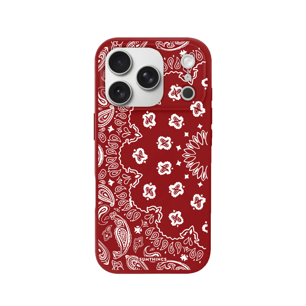iPhone 17 Pro Paisley Premium Telefon Kılıfı Kırmızı - SUMTHINCS