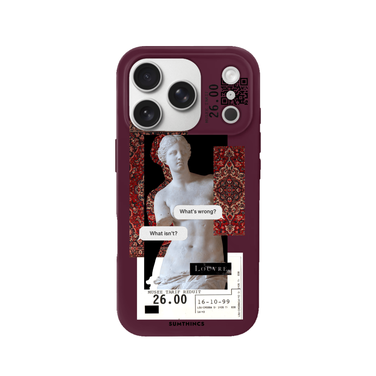 iPhone 17 Pro PixelVenus Premium Telefon Kılıfı Bordo - SUMTHINCS