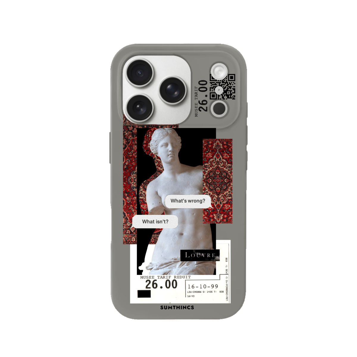 iPhone 17 Pro PixelVenus Premium Telefon Kılıfı Gri - SUMTHINCS