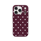 iPhone 17 Pro Polka Dot Premium Telefon Kılıfı Bordo - SUMTHINCS