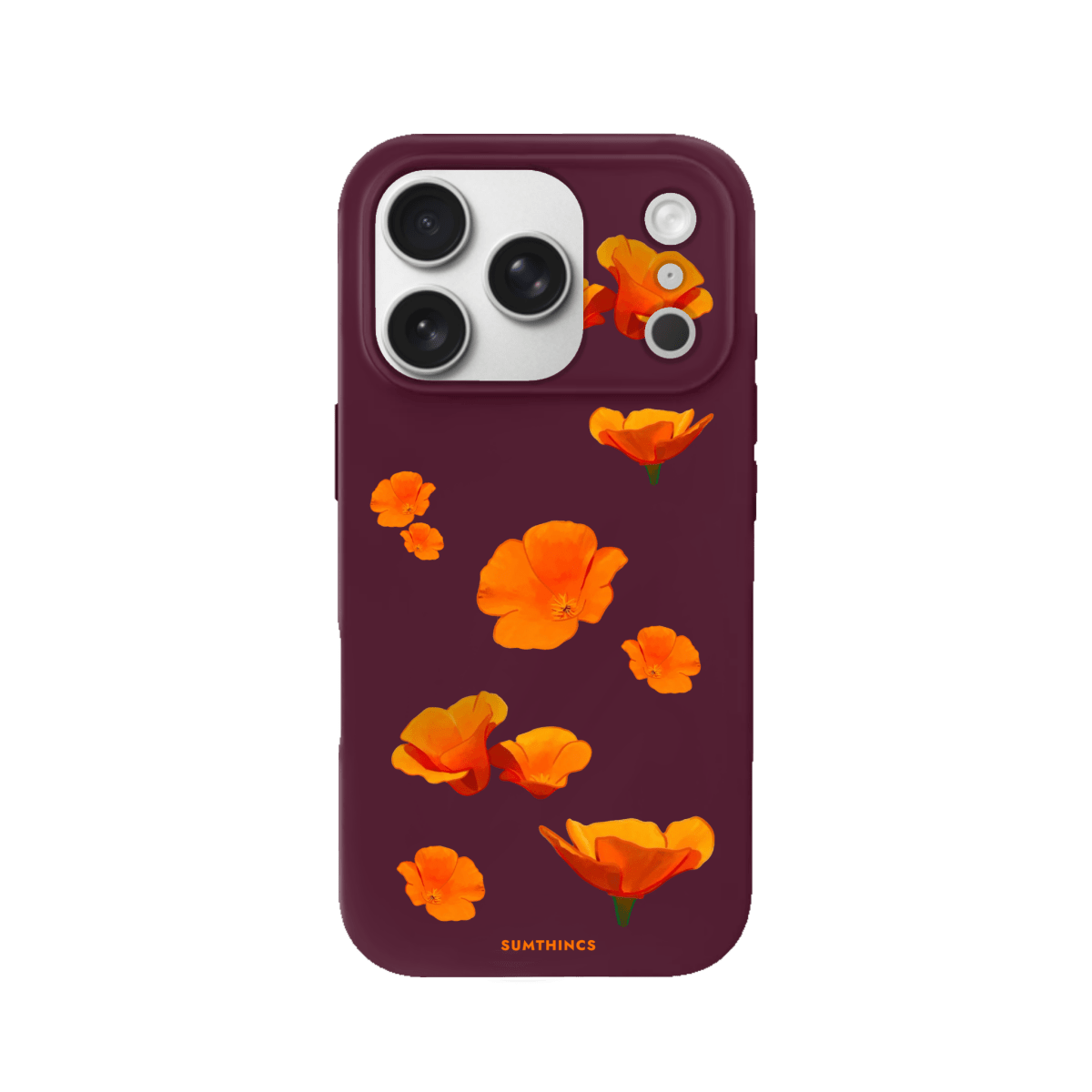 iPhone 17 Pro Poppies Premium Telefon Kılıfı Bordo - SUMTHINCS