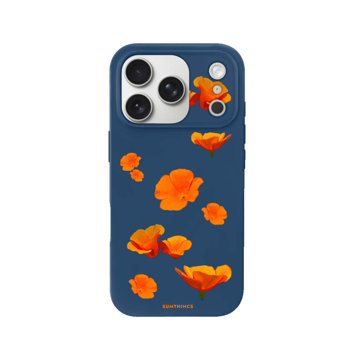 iPhone 17 Pro Poppies Premium Telefon Kılıfı Pasifik Mavi - SUMTHINCS