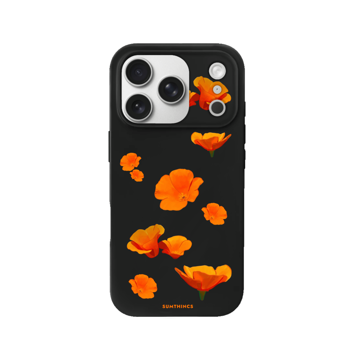 iPhone 17 Pro Poppies Premium Telefon Kılıfı Siyah - SUMTHINCS