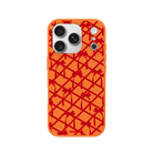 iPhone 17 Pro Ribbon Grid Premium Telefon Kılıfı Turuncu - SUMTHINCS