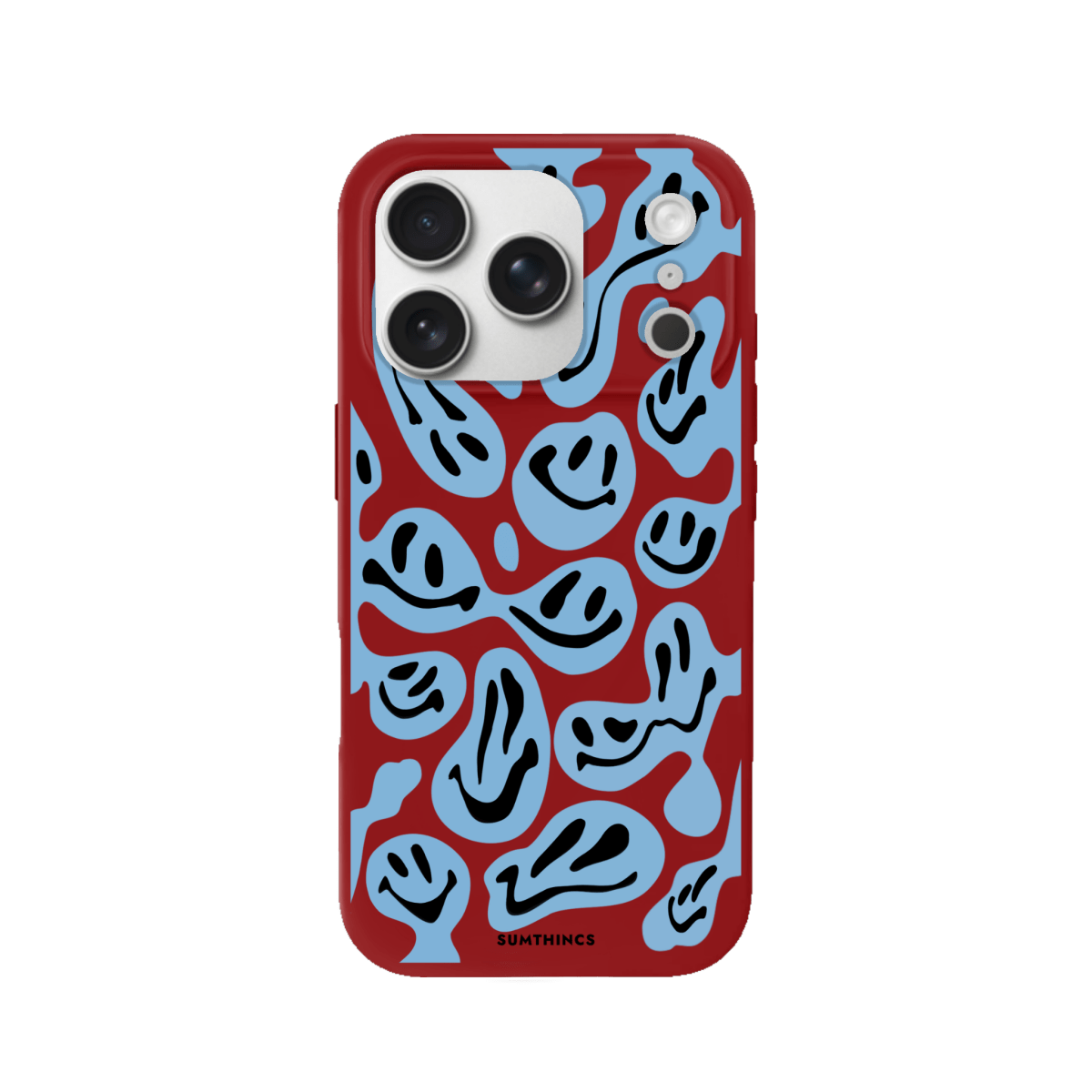 iPhone 17 Pro Smiley Premium Telefon Kılıfı Kırmızı - SUMTHINCS