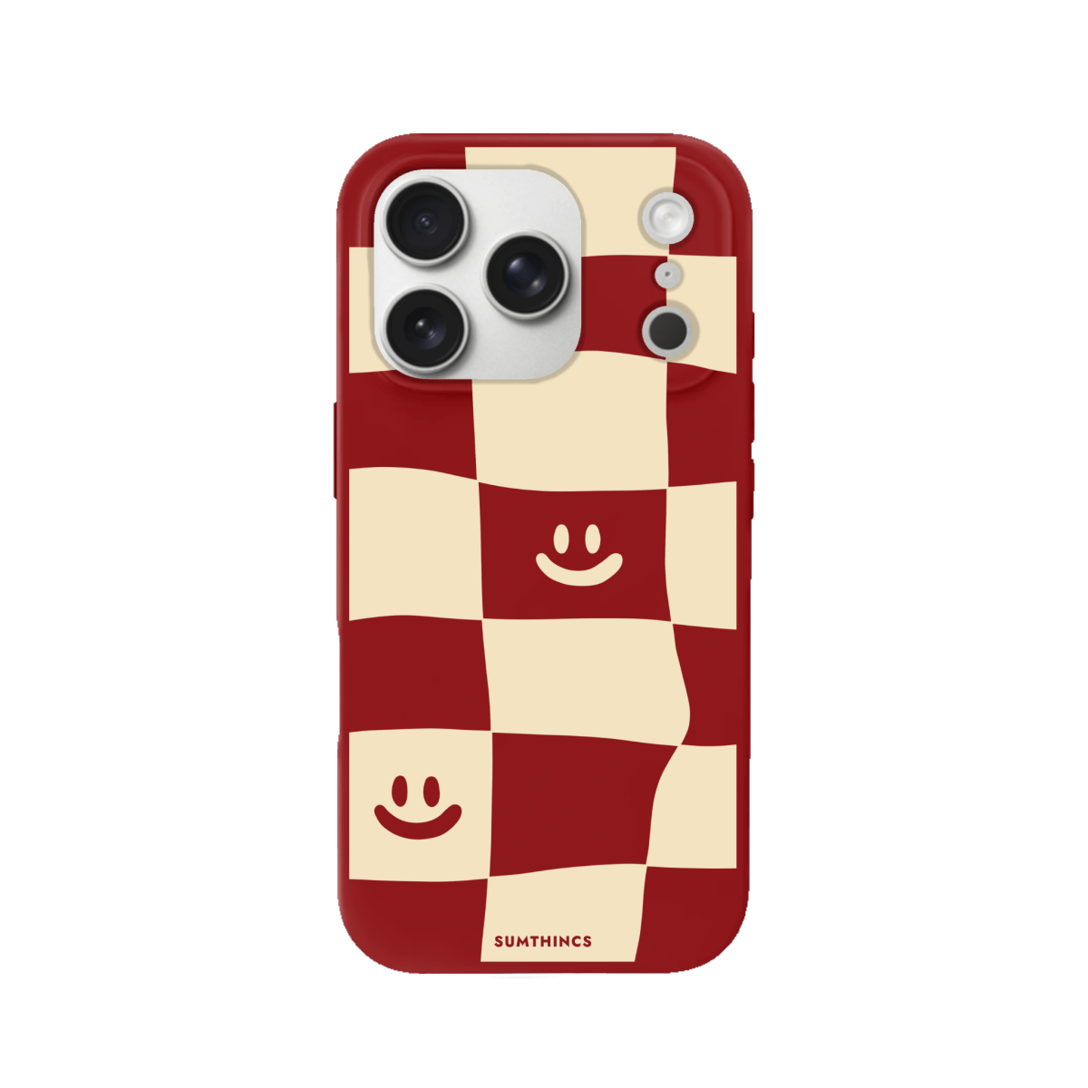 iPhone 17 Pro Smiling Check Premium Telefon Kılıfı Kırmızı - SUMTHINCS