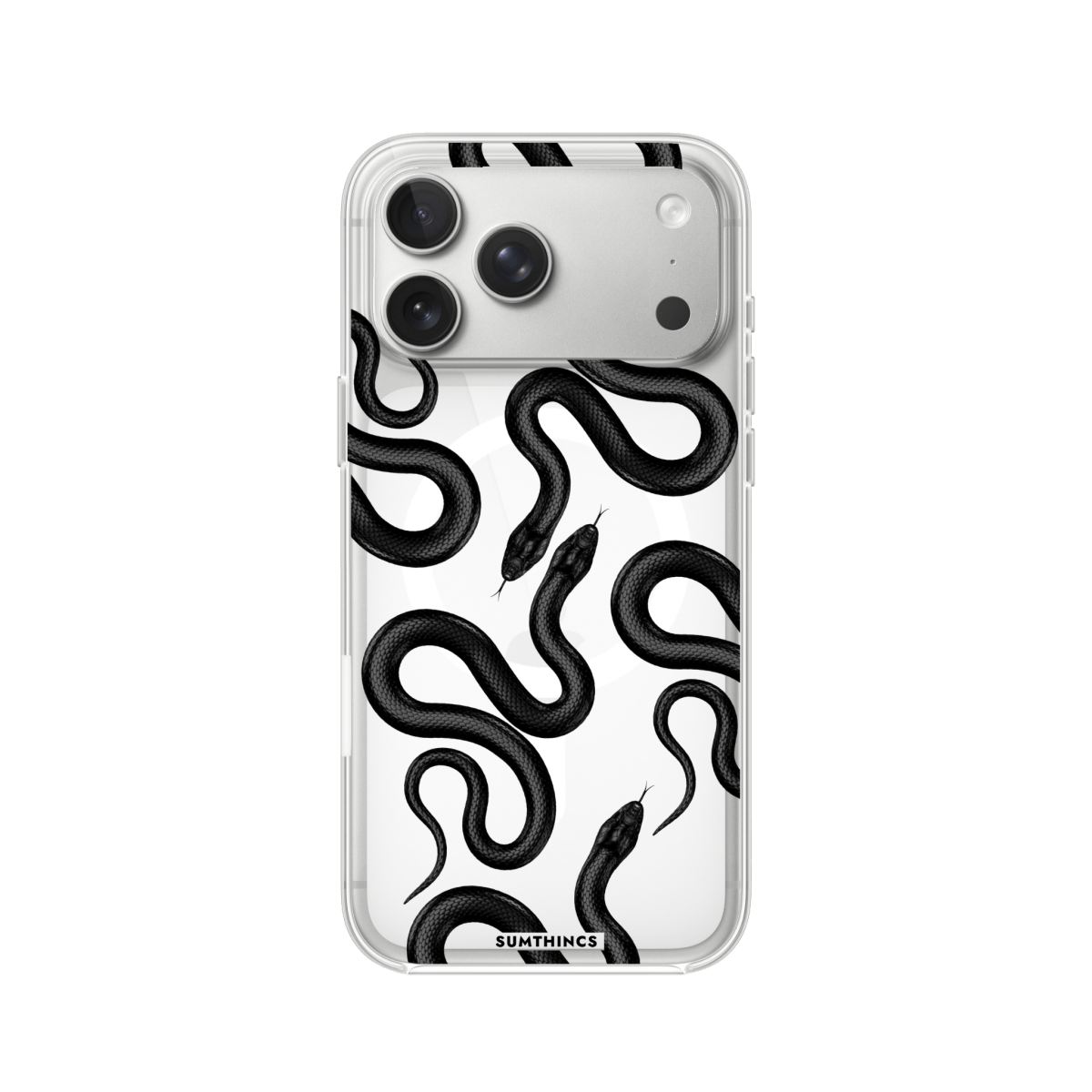 iPhone 17 Pro Snakes Clear Magsafe Şeffaf Telefon Kılıfı - SUMTHINCS