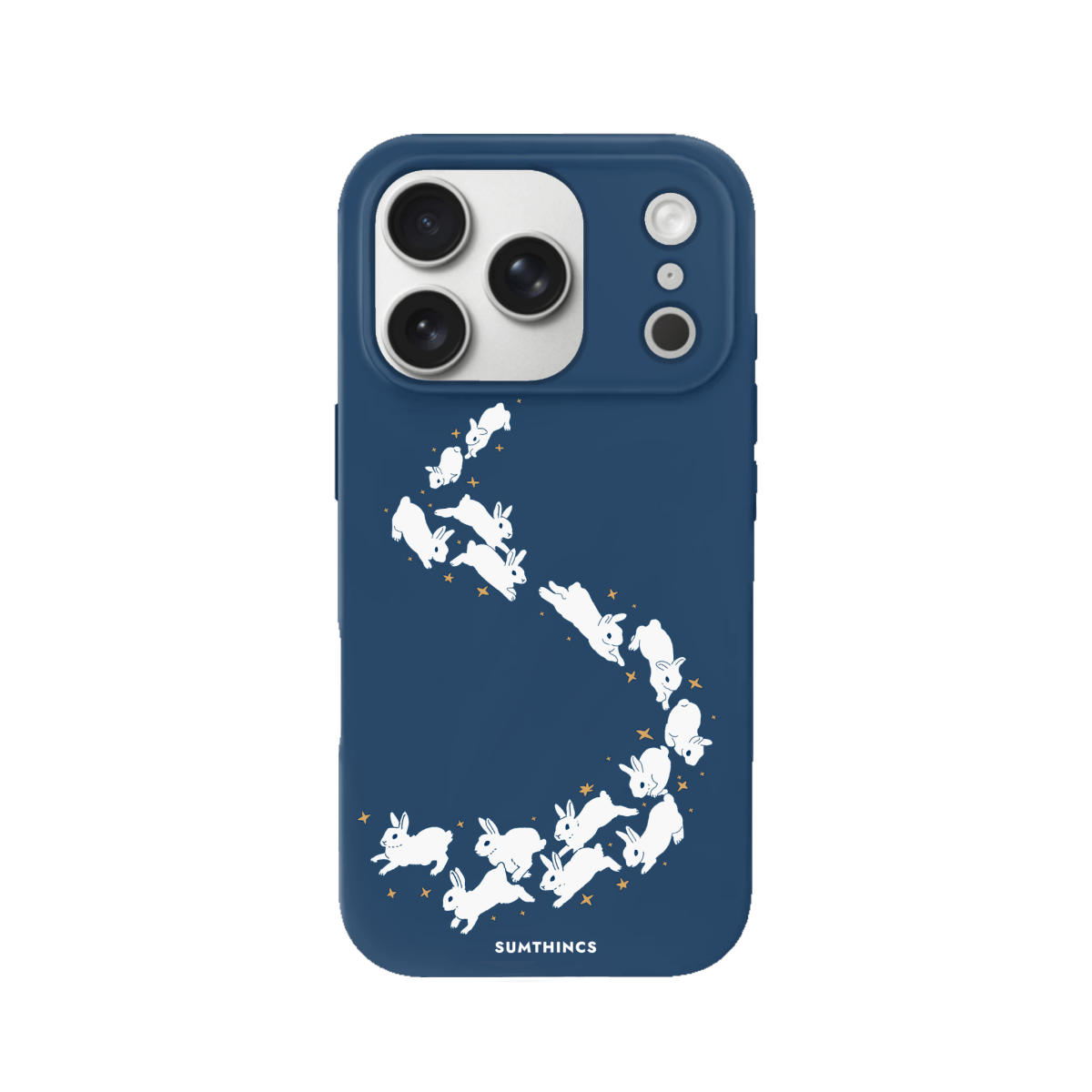 iPhone 17 Pro Starry Bunnies Premium Telefon Kılıfı Pasifik Mavi - SUMTHINCS