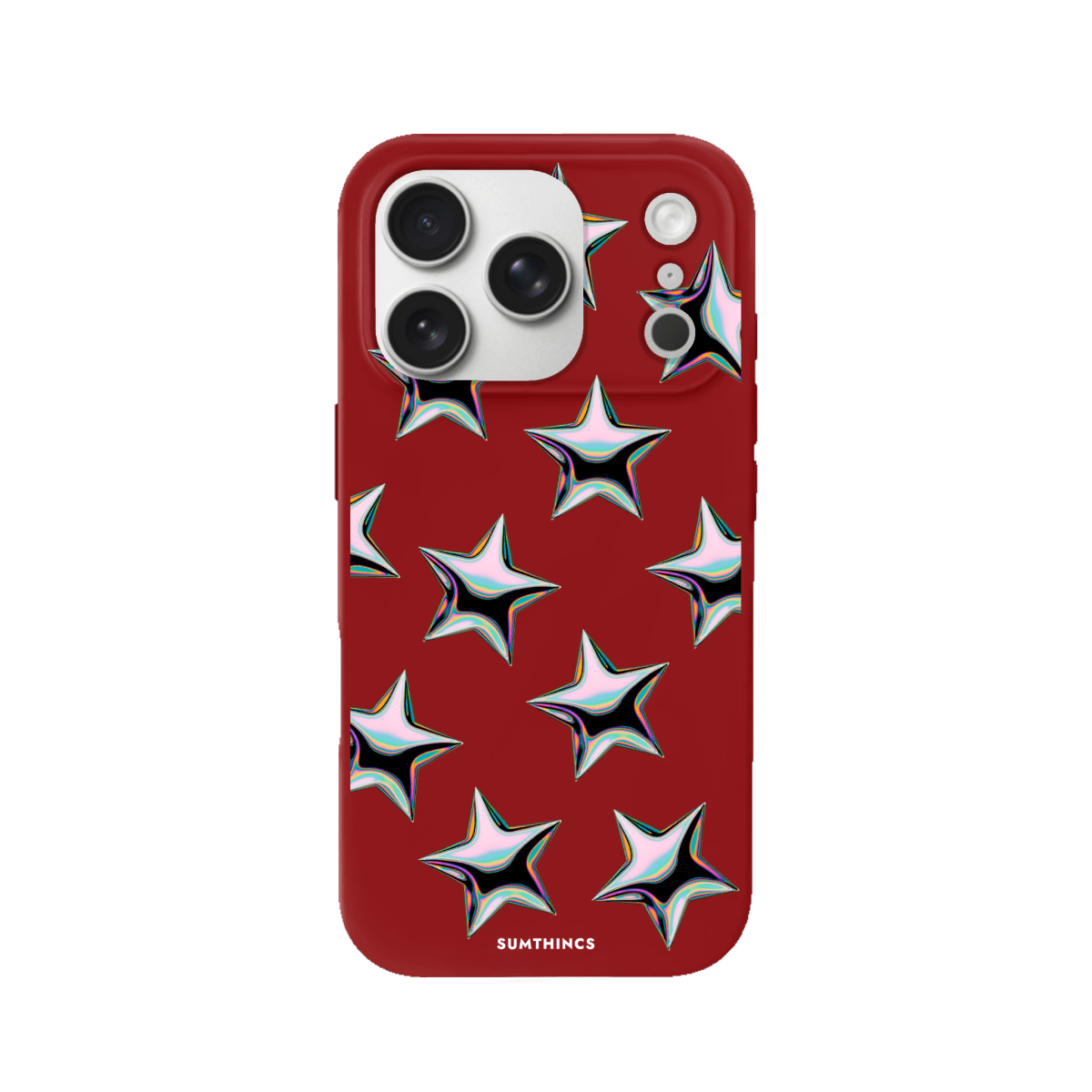 iPhone 17 Pro Stars Premium Telefon Kılıfı Kırmızı - SUMTHINCS